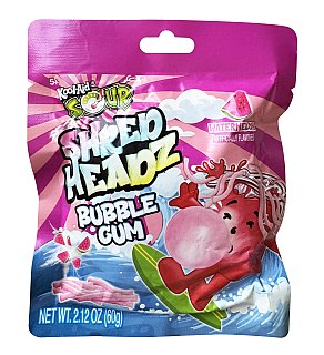 Kool-Aid SOUR Shred Headz Gum Watermelon 2.12 oz 12ct Tray Peg
