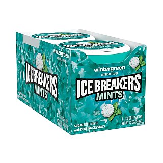 ICE BREAKERS Wintergreen Sugar Free Breath Mints 8 Count 1.5 Ounce Tins