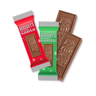 Hershey Christmas Santa Chocolate Mini Bars 2 lb 70 ct