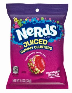 Nerds JUICED Gummy Clusters Strawberry Punch 4.5 oz 12ct