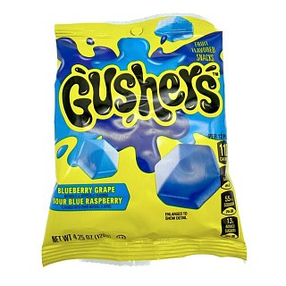 Gushers Blueberry Grape Sour Blue Raspberry Gummy Candy 4.25oz 8ct