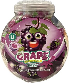 Gushmello Liquid Filled Gummy Grape Candy Jar 55 ct