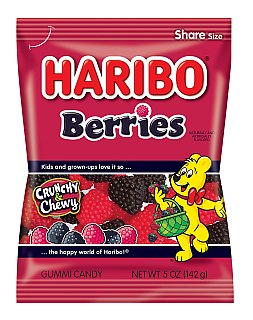 Haribo 5 Oz Berries Peg Bag