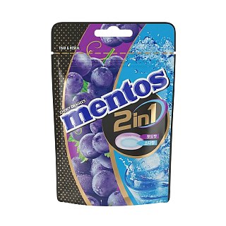 Mentos Korea 2 in 1  Candy Grape & Soda 1.76oz 10ct