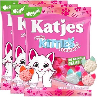 Katjes Squishy Kitties Foam Gummy Candy 3.5oz 8 Pack