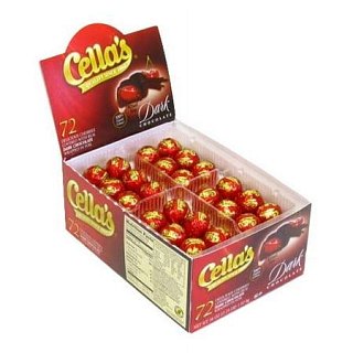 Cellas Dark Chocolate Covered Cherries Box 72 count