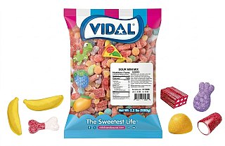 Vidal Sour Mini Mix Gummy Candy 2.2 lb