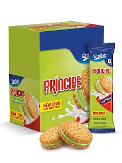 Marinela Principe Lime Filled Cookies 2.96oz 12ct Tray