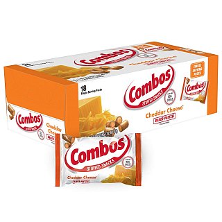 Combos Cheddar Cheese Pretzel Snack 1.8 oz 18ct Tray