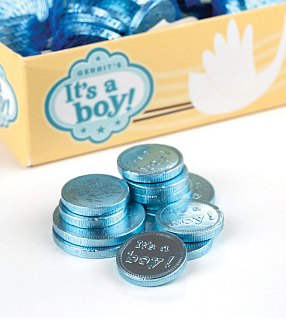 Gerrit Its a BOY Milk Chocolate Blue Coins 1.5oz Bag 18ct