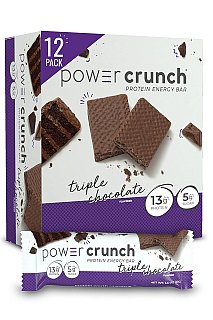 Power Crunch Protein Wafer Bars Triple Chocolate 1.4 oz 12ct