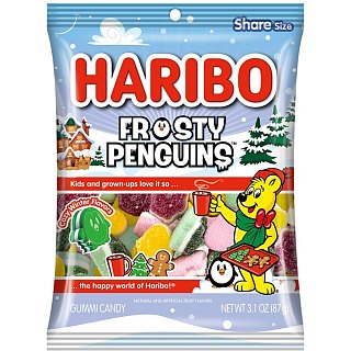Haribo Christmas Frosty Penguins Gummy 3.1 oz 12 Pack