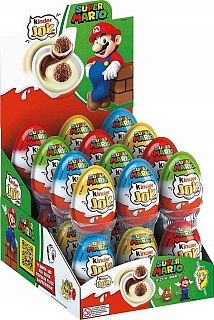 Kinder Joy Suprise Chocolate Egg Stand Up SUPER MARIO Display 24ct