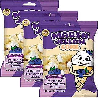 Josh Bosh Marsh Jellow Jelly Filled Cone Blueberry 3.53 oz 24ct