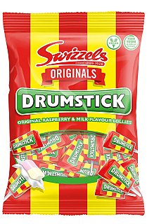 Swizzels UK Original Drumstick Candy Soft Lollipops 120g 12ct Tray