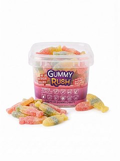 Gummy Rush Snack Tubs Fizzy Sour Splash Fish 4oz 12 Pack