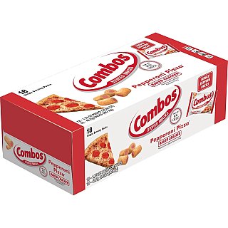 Combos Pepperoni Pizza Cracker Snack 1.8 oz 18ct Tray