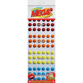 Mega Candy Button 1/2" REGULAR 2 Sheet Packs 2oz 15ct
