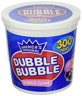 Dubble Bubble Original Gum Pieces 300 Count Tub