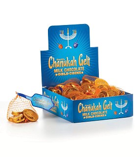 Gerrit Chanukah Gold Chocolate Coin Gelt 1.5 oz 18 ct