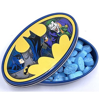 Boston America Batman Nemesis Candy Tin Sour Blue 12 ct