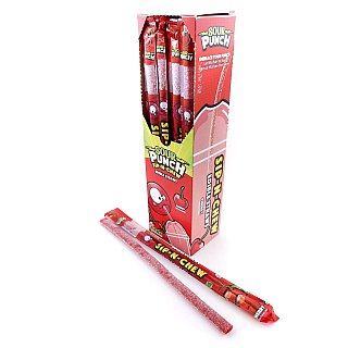 Sour Punch Sip N Chew Edible Drinking Straws CHERRY  0.9oz 30ct