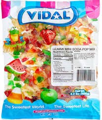 Vidal Gummi Soda Pop Mix 2.2 Lb Bag Bulk