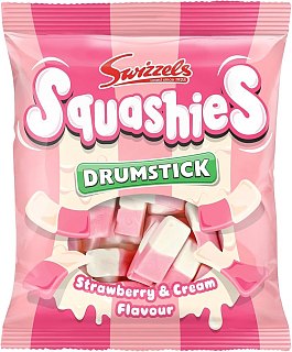 Swizzels Drumstick Squashies Strawberry Cream 140g 12 ct