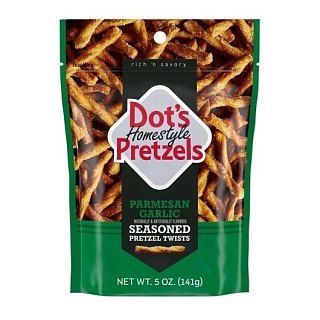 Dots Homestyle Garlic Parmesan Seasoned Pretzel Sticks 5oz 10 Pack