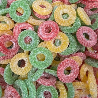 Franssons Swedish Sura Ringar Sour Multi Color Rings 3.3 lb