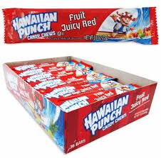Hawaiian Punch Candy Chews 24 Sticks 1.5 Ounce Tray