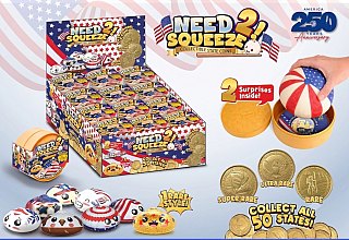 Bao Bun USA Edition Squeeze Toy Dumplings 24ct Display