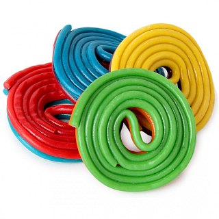 Fini Assorted Bi Color Spiro Licorice Wheel Candy 2.2 lb