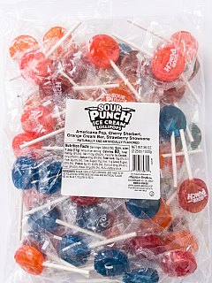 Sour Punch Ice Cream Truck Lollipops 4 Flavor 2.25 lb