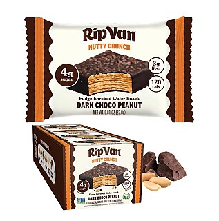 Rip Van Nutty Crunch Wafer Dark Choco Peanut 0.81 oz 16 ct