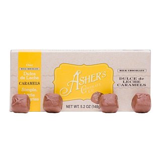 Asher's Milk Chocolate Dulce De Leche Caramel Gift Box 5.2oz 6ct