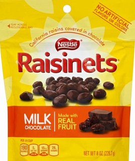 Raisinets MILK Chocolate Covered Raisins 8 oz Bag 4 ct