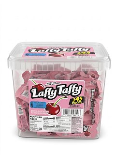 Laffy Taffy Cherry Red Candy Flavors Tub 145 ct