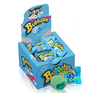 Bubbaloo Brazil Import Chicle Mint Chewing Gum 60ct Box