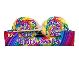 Albert's Giant Swirl Rainbow Lollipops 4.25 oz 12ct