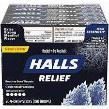 Halls Extra Strong Cough Drops 20 Count