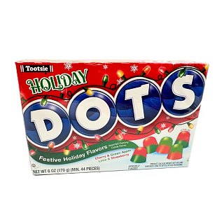 Tootsie Christmas Holiday Dots Candy Theater Box 6oz 12 Pack