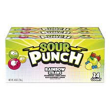 Sour Punch Rainbow Straws 24 Count
