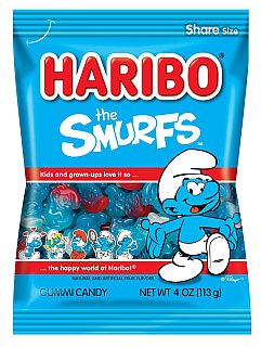 Haribo 4 Oz Smurfs Peg Bag