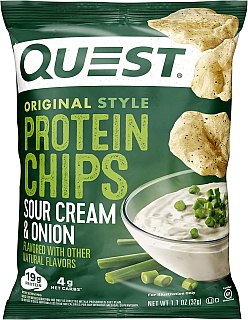Quest Protein Chips Sour Cream & Onion 1.1 oz 8ct Tray