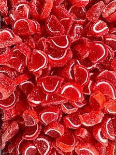 Cavalier Mini Fruit Slices Unwrapped RASPBERRY Soft Jelly  5lb