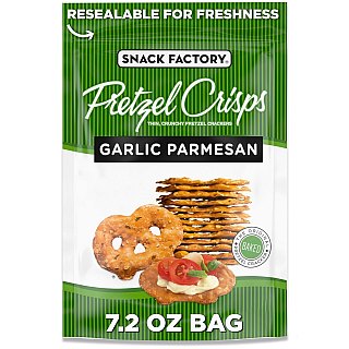Snack Factory Pretzel Crisps Garlic Parmesan 7.2 oz 12ct