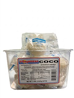 LaBayamesa Coco WHITE Coconut Candy Macaroons 1.8oz 24ct Tub