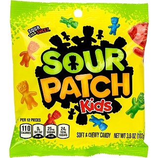 Sour Patch Kids Original Chewy Cany 3.6 oz Peg 12ct