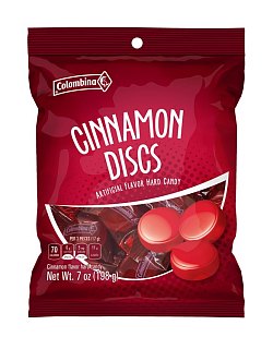Colombina Cinnamon Discs Hard Candy 7oz Bag 12ct